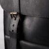 Chaplin Black Leather Laptop Backpack